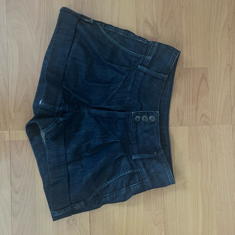 High Waist Hudson Dark Blue Denim Shorts